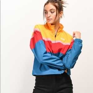 Vans Primary Colorblock Cropped Windbreaker Jacket Women’s Small